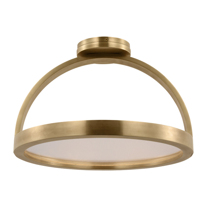 Visual Comfort KWFM191 Cerne 16" LED Semi Flush - Natural Brass