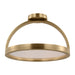 Visual Comfort KWFM191 Cerne 16" LED Semi Flush - Natural Brass