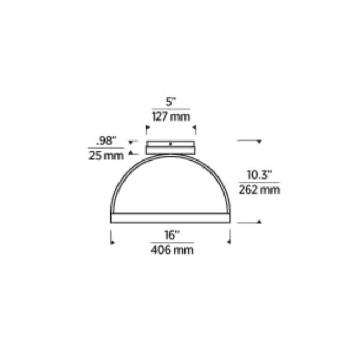 Visual Comfort KWFM191 Cerne 16" LED Semi Flush
