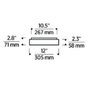Visual Comfort KWFM70327 Wyllis 12" LED Flush Mount