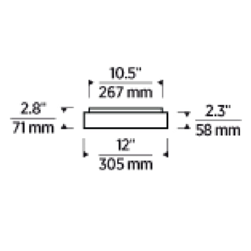 Visual Comfort KWFM70327 Wyllis 12" LED Flush Mount