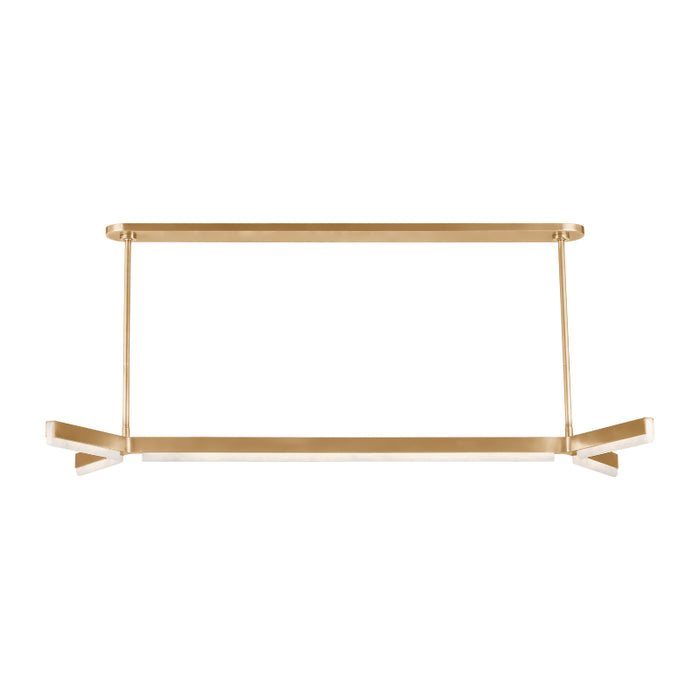 Visual Comfort KWLS708 Linea 55" LED Chandelier  - Hand-Rubbed Antique Brass