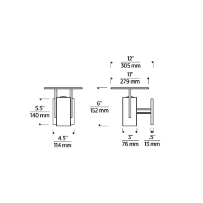 Visual Comfort KWOWS608 Ronan 1-lt 11" Tall LED Outdoor Wall Sconce