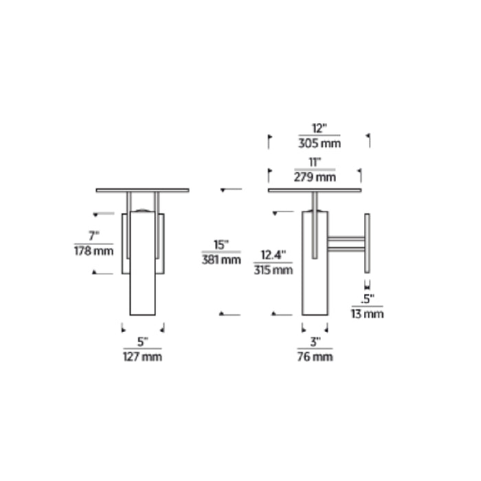 Visual Comfort KWOWS609 Ronan 1-lt 15" Tall LED Outdoor Wall Sconce