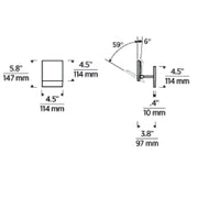 Visual Comfort KWOWS72127 Angolo 1-lt 6" Tall LED Outdoor Wall Sconce