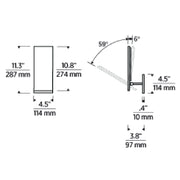 Visual Comfort KWOWS72227 Angolo 1-lt 11" Tall LED Outdoor Wall Sconce