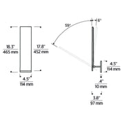 Visual Comfort KWOWS72327 Angolo 1-lt 18" Tall LED Outdoor Wall Sconce