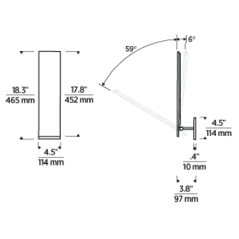 Visual Comfort KWOWS72327 Angolo 1-lt 18" Tall LED Outdoor Wall Sconce