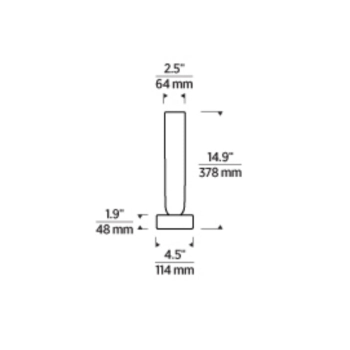 Visual Comfort KWTB501 Volver 15" Tall LED Table Lamp