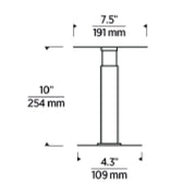 Visual Comfort KWTB61527 Miguel 10" Tall LED Rechargeable Table Lamp
