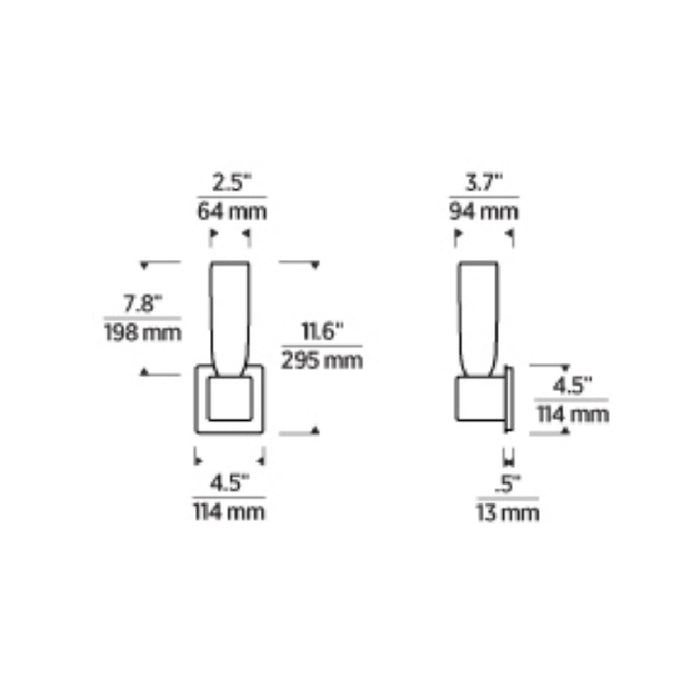 Visual Comfort KWWS497 Volver 12" Tall LED Wall Sconce