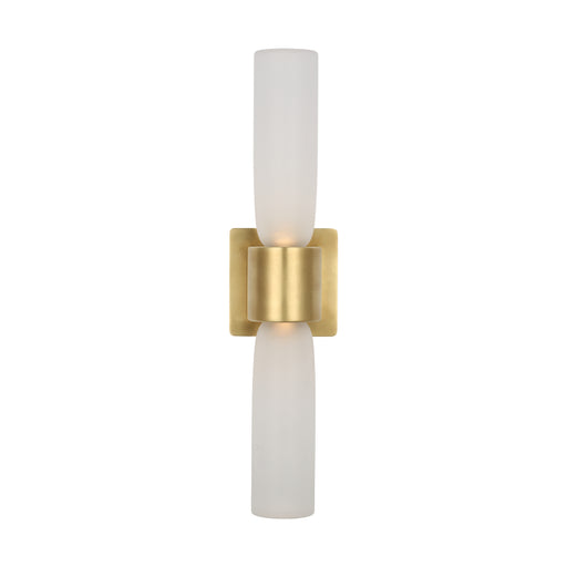 Visual Comfort KWWS498 Volver 19" Tall LED Double Wall Sconce - Hand Rubbed Antique Brass