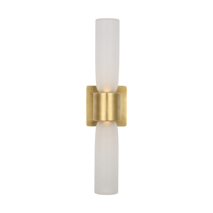 Visual Comfort KWWS498 Volver 19" Tall LED Double Wall Sconce - Hand Rubbed Antique Brass