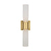 Visual Comfort KWWS498 Volver 19" Tall LED Double Wall Sconce - Hand Rubbed Antique Brass