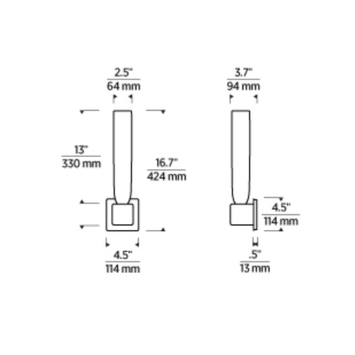 Visual Comfort KWWS579 Volver 17" Tall LED Wall Sconce