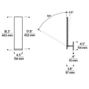 Visual Comfort KWWS61427 Angolo 18" Tall LED Wall Sconce