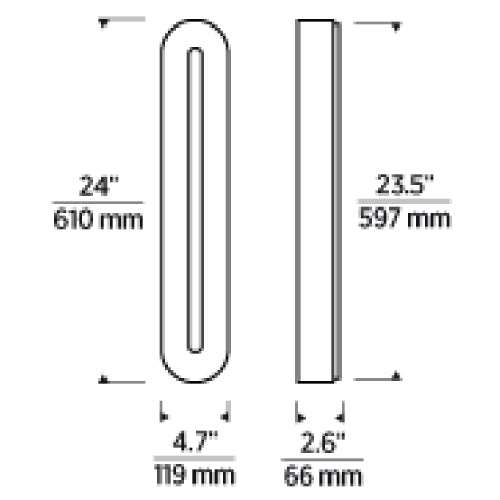 Visual Comfort KWWS69827 Wyllis 24" Tall LED Wall Sconce