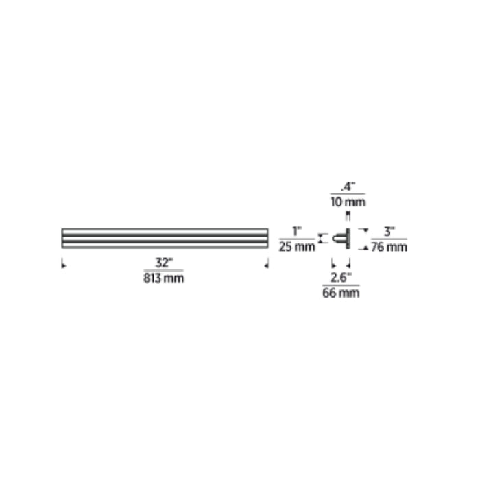 Visual Comfort KWWS709 Linea 32" Tall LED Wall Sconce