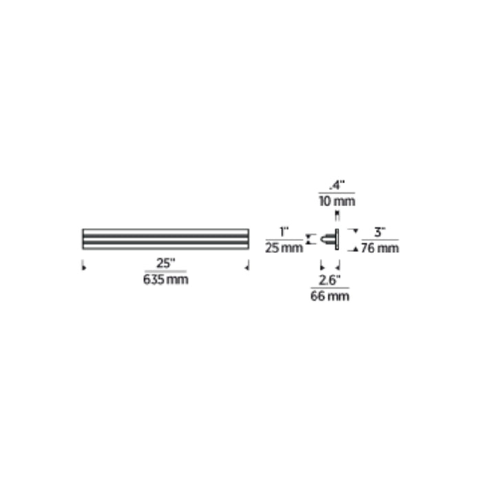Visual Comfort KWWS710 Linea 25" Tall LED Wall Sconce