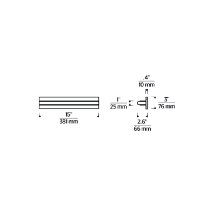 Visual Comfort KWWS711 Linea 15" Tall LED Wall Sconce