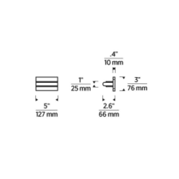 Visual Comfort KWWS712 Linea 5" Tall LED Wall Sconce