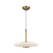 Kuzco PD37018-3WCCT-UNV Kyoto 18" LED Pendant, 3CCT Selectable - Vintage Brass/Glossy Opal