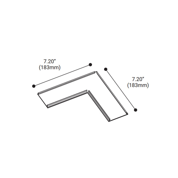 Eurofase 36439 Route Horizontal Corner L-Shaped Connector for Ceiling