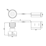 Lotus L3F-RDF 3" Tangra LED Fixed Round Deep Regressed Invisible Flangeless, 4CCT+Dim to Warm