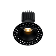 Lotus L3F-RDI 3" Tangra LED Fixed Round Deep Regressed Invisible Trim, 4CCT+Dim to Warm - Black