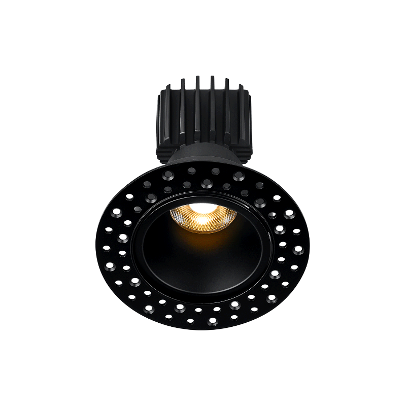 Lotus L3F-RDI 3" Tangra LED Fixed Round Deep Regressed Invisible Trim, Dim to Warm - Black