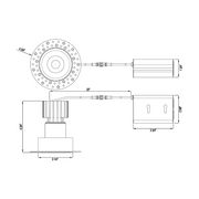 Lotus L3F-RDI 3" Tangra LED Fixed Round Deep Regressed Invisible Trim, 4CCT+Dim to Warm