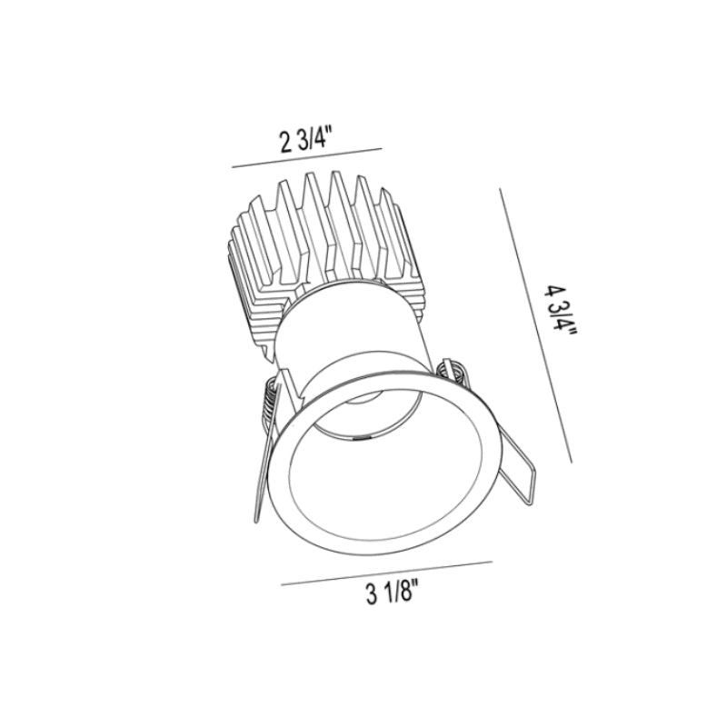 Lotus L3F-RDT 3" Tangra LED Fixed Round Deep Regressed Thin Trim, 5CCT Selectable