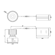 Lotus L3F-RRF 3" Tangra LED Fixed Round Recessed Invisible Flangeless, 4CCT+Dim to Warm