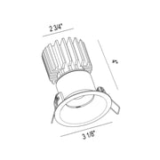 Lotus L3F-RRT 3" Tangra LED Fixed Round Recessed Thin Trim, Dim to Warm