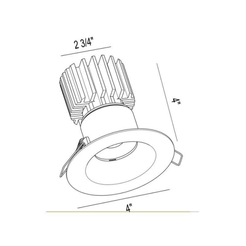 Lotus L3F-RRW 3" Tangra LED Fixed Round Recessed Wide Trim, 4CCT+Dim to Warm