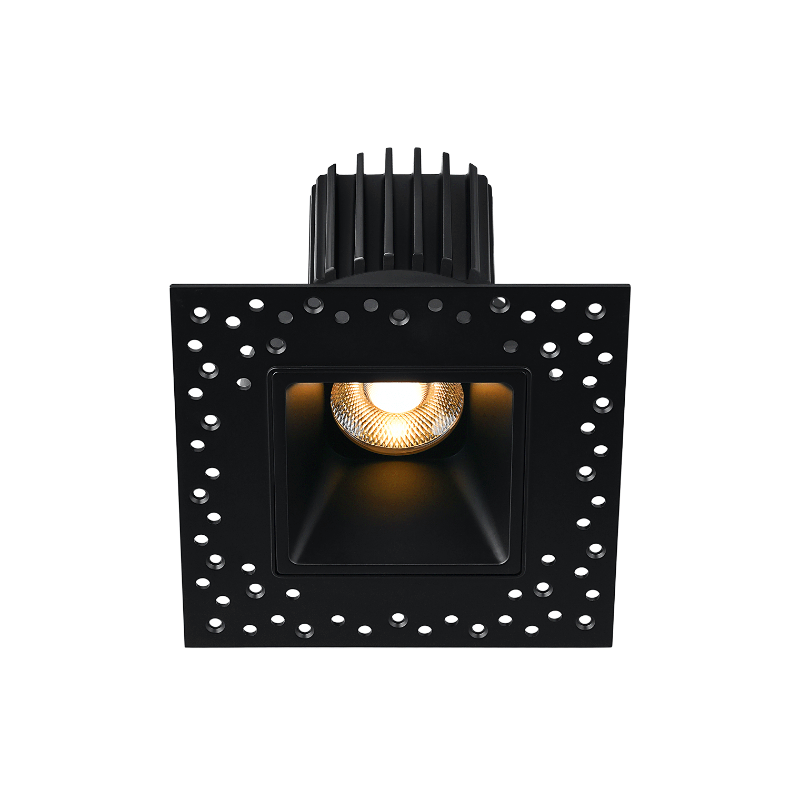 Lotus L3F-SDI 3" Tangra LED Fixed Square Deep Regressed Invisible Trim, 4CCT+Dim to Warm - Black