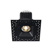 Lotus L3F-SRI 3" Tangra LED Fixed Square Recessed Invisible Trim, 4CCT+Dim to Warm - Black