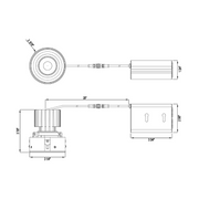 Lotus L3G-RIF 3" Tangra LED Gimbal Round Recessed Invisible Flangeless, 4CCT+Dim to Warm