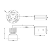Lotus L3G-RIT 3" Tangra LED Gimbal Round Recessed Invisible Trim, 4CCT+Dim to Warm