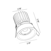 Lotus L3G-RRT 3" Tangra LED Gimbal Round Recessed Thin Trim, 4CCT+Dim to Warm