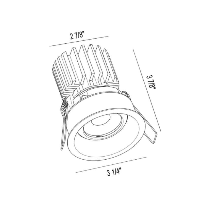 Lotus L3G-RRT 3" Tangra LED Gimbal Round Recessed Thin Trim, 4CCT+Dim to Warm
