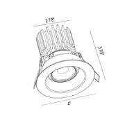 Lotus L3G-RRW 3" Tangra LED Gimbal Round Recessed Wide Trim, 5CCT Selectable