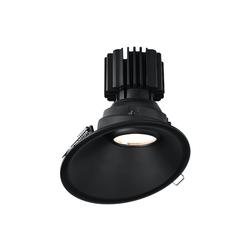 Lotus L3G-RST 4" Tangra LED Gimbal Round Sloped Thin Trim, Dim to Warm - Black
