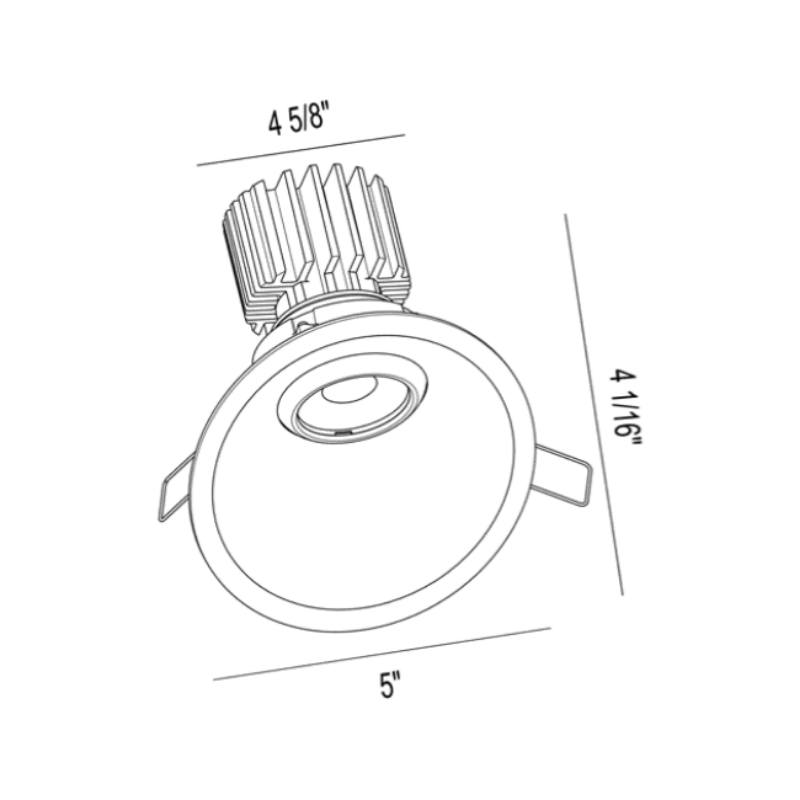 Lotus L3G-RST 4" Tangra LED Gimbal Round Sloped Thin Trim, 4CCT+Dim to Warm