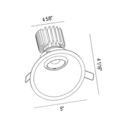 Lotus L3G-RST 4" Tangra LED Gimbal Round Sloped Thin Trim, Dim to Warm