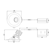 Lotus L3G-RSW 4" Tangra LED Gimbal Round Sloped Wide Trim, Dim to Warm