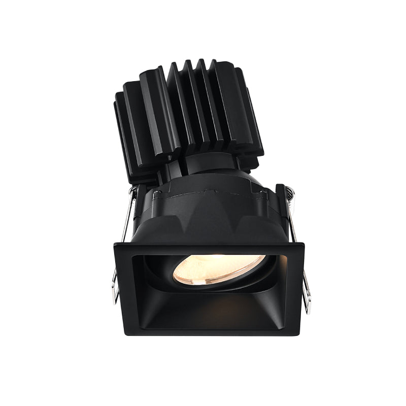 Lotus L3G-SRT 3" Tangra LED Gimbal Square Recessed Thin Trim, Dim to Warm - Black