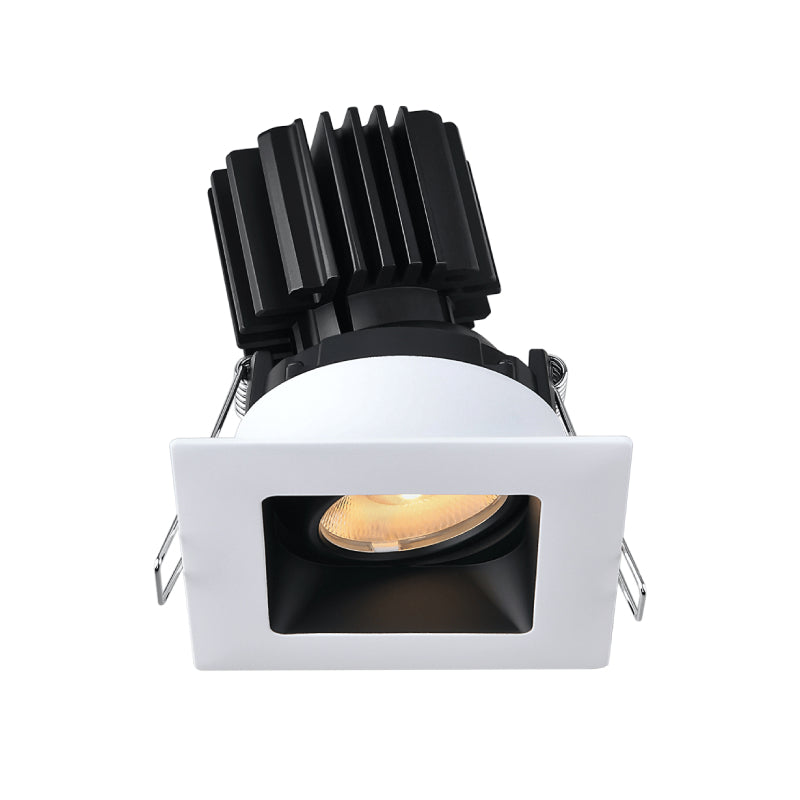 Lotus L3G-SRW 3" Tangra LED Gimbal Square Recessed Wide Trim, 4CCT+Dim to Warm - White/Black