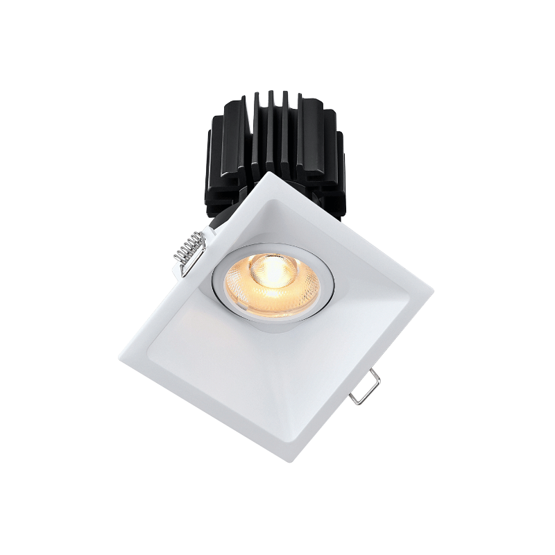 Lotus L3G-SST 4" Tangra LED Gimbal Square Sloped Thin Trim, 4CCT+Dim to Warm - White