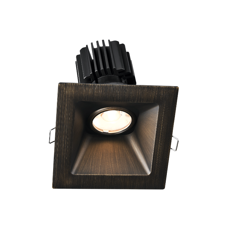 Lotus L3G-SSW 4" Tangra LED Gimbal Square Sloped Wide Trim, Dim to Warm - Bronze